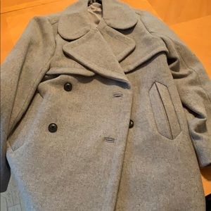 Oversized grey pea coat